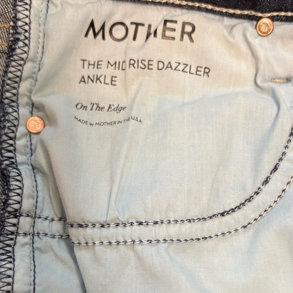 MOTHER The Mid Rise Dazzler Ankle in On The Edge Medium Blue Wash Size 27 - Picture 10 of 14